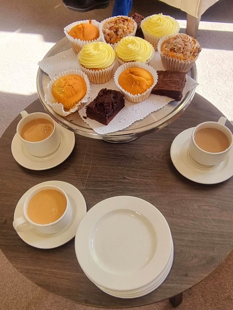 cakes and tea made for residents